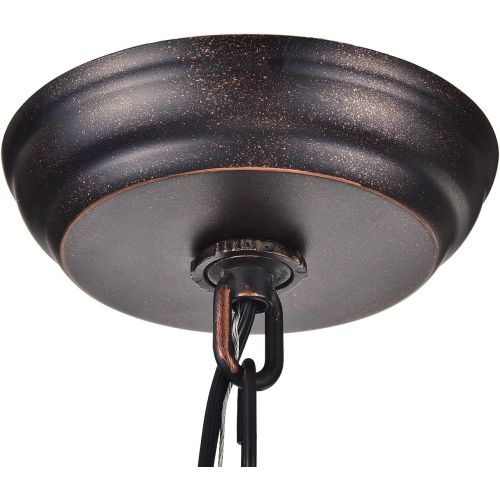  Brand: Edvivi Antique Copper 2 Round Drum Shades 8-Light Crystal Chandelier Ceiling Fixture