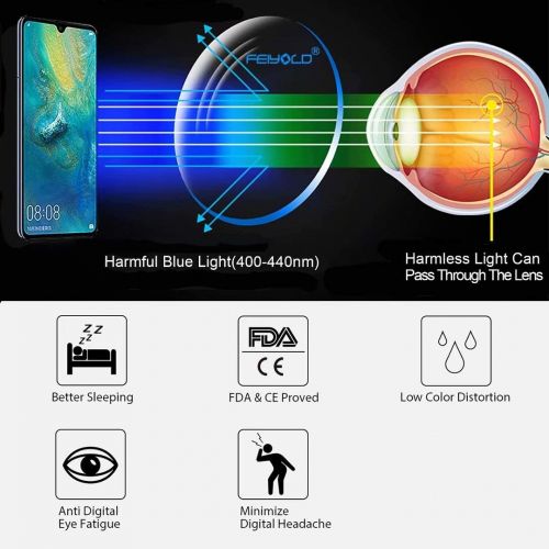  [아마존베스트]FEIYOLD Blue Light Blocking Glasses Women/Men for Computer Use,FDA Approved Anti Eyestrain...