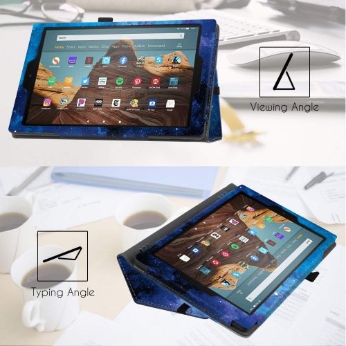  [아마존베스트]Famavala Folio Case Cover Compatible with 10.1 Amazon Fire HD 10 Tablet [7th Generation 2017 / 5th Generation 2015] (BlueSky)