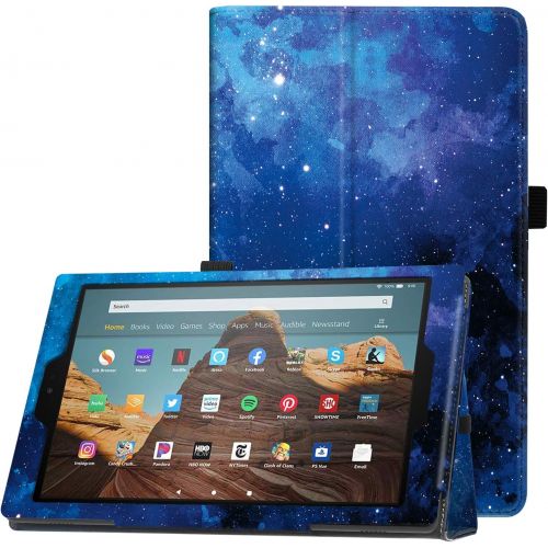  [아마존베스트]Famavala Folio Case Cover Compatible with 10.1 Amazon Fire HD 10 Tablet [7th Generation 2017 / 5th Generation 2015] (BlueSky)