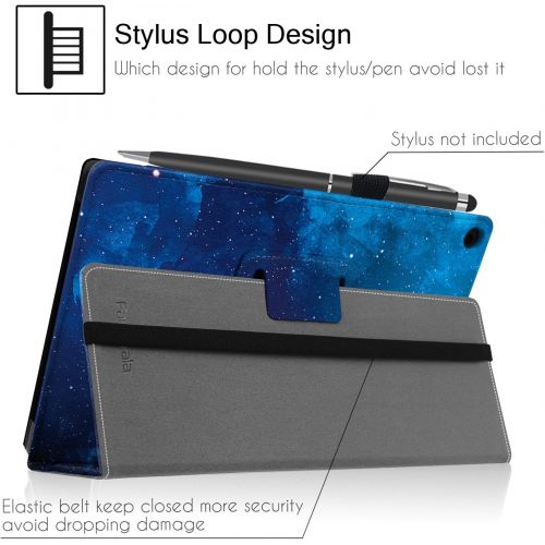  [아마존베스트]Famavala Folio Case Cover Compatible with 10.1 Amazon Fire HD 10 Tablet [7th Generation 2017 / 5th Generation 2015] (BlueSky)