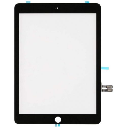  [아마존베스트]FeiyueTech Black iPad 6th Gen 2018 (A1893 A1954) Touch Screen Digitizer Replacement Front Glass Assembly -Includes Camera Holder+PreInstalled Adhesive + Tools kit (Without Home But