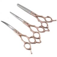 Brand: Fenice Fenice 6.5/7.0 Pet Scissors for Dogs Professional Grooming Scissors Kit Thinning+Curved+Cutting Set