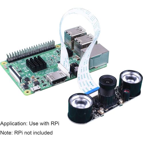  [아마존베스트]GAOPAN for Raspberry Pi Camera Module 5MP 1080P Ov5647 Sensor HD Video Webcam Supports Night Vision SC15