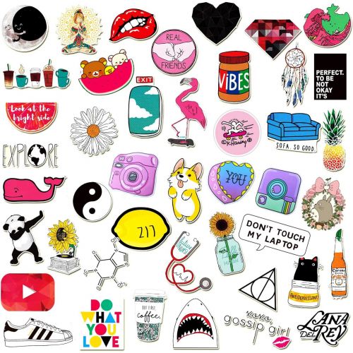  [아마존베스트]Aekce Stickers for Water Bottles Big 50-Pack Cute,Waterproof,Aesthetic,Trendy Stickers for Teens,Girls Perfect for Waterbottle,Laptop,Phone,Travel Extra Durable 100% Vinyl