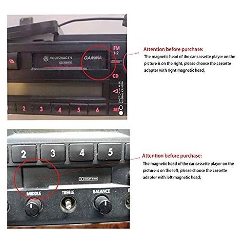  [아마존베스트]HEIBAIGE iTape Cassette Adapter Car Bluetooth Audio Receiver Work While Charging Support TF Card