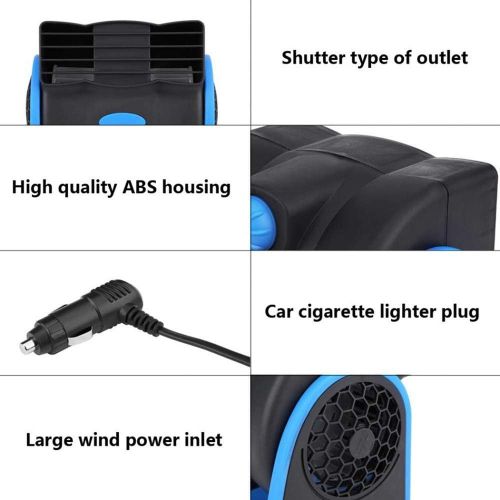  [아마존베스트]HITOPTY 12v Electric Car Dash Fan with Cigarette Lighter Plug for Auto Sedan Vehicle Pickup Van