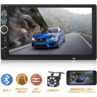 [아마존베스트]HaoXuan DianZi Double Din Car Stereo 7 Inch Touch Screen Car MP5 Player Support Backup Rear View Camera FM Radio Car Audio with Hands-Free Mirror Link