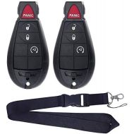 [아마존베스트]Pair New Remote for Dodge RAM 1500 2500 3500 Pickup Remote Start KEYLESS Remote Key FOB FOBIK NO LANYARDs