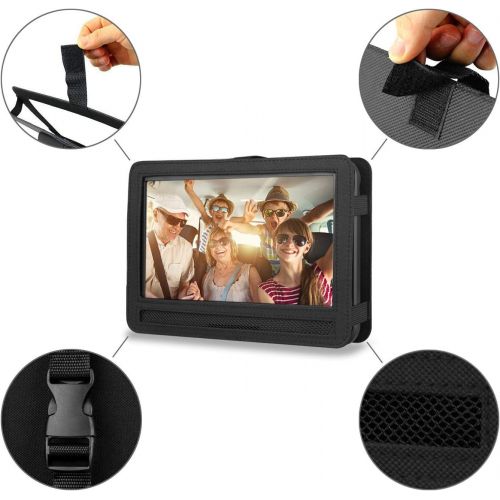  [아마존베스트]KUBEST Car Headrest Mount Holder Strap Case for Swivel & Flip Style Portable DVD Player (10-10.5 inch)