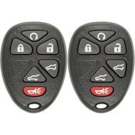 [아마존베스트]Keyless2Go Keyless Entry Car Key Replacement for Vehicles That Use 6 Button 15913427 OUC60270 Remote, Self-Programming - 2 Pack