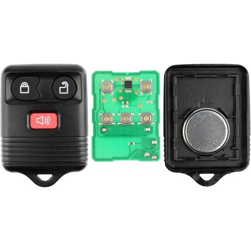  [아마존베스트]2 Replacement Keyless Entry Remote Control Key Fob Clicker Transmitter 3 Button - Black