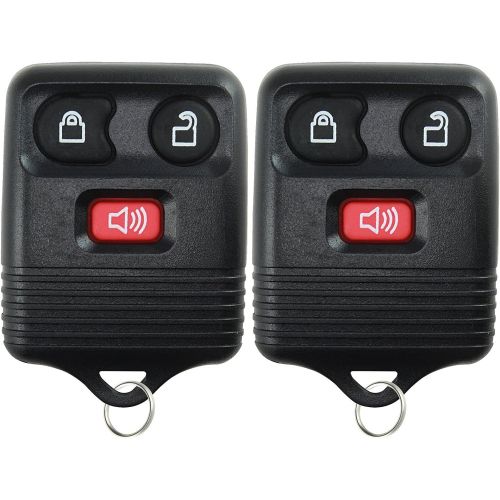  [아마존베스트]2 Replacement Keyless Entry Remote Control Key Fob Clicker Transmitter 3 Button - Black