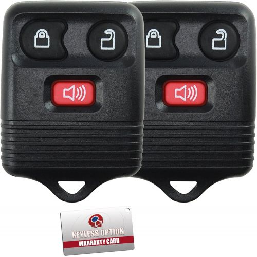  [아마존베스트]2 Replacement Keyless Entry Remote Control Key Fob Clicker Transmitter 3 Button - Black