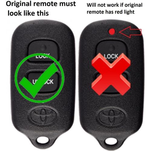  [아마존베스트]KeylessOption Just the Case Keyless Entry Remote Key Fob Shell