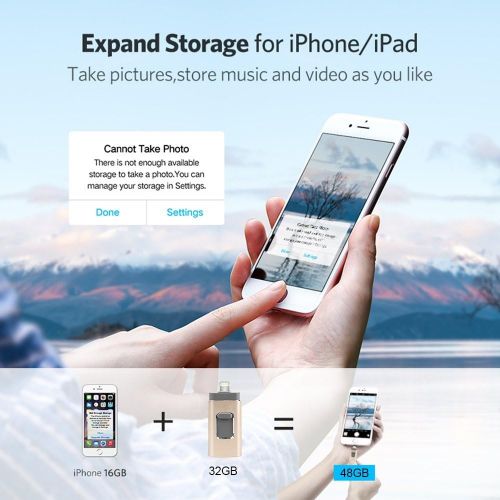  [아마존베스트]Kimiandy USB Flash Drive 128G, USB Memory Stick 128GB Jump Drive Thumb Drive 3.0 Flash Drive Compatible for iPhone/iPad/PC/Android Password/Touch ID Protected Flash Drive for iOS/iPhone (12