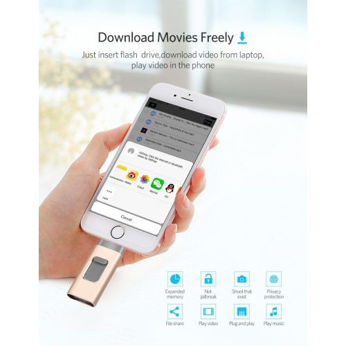  [아마존베스트]Kimiandy USB Flash Drive 128G, USB Memory Stick 128GB Jump Drive Thumb Drive 3.0 Flash Drive Compatible for iPhone/iPad/PC/Android Password/Touch ID Protected Flash Drive for iOS/iPhone (12