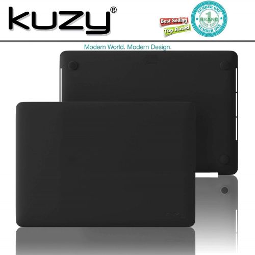  [아마존베스트]Kuzy - MacBook Pro 15 inch Case 2019 2018 2017 2016 Release A1990 A1707, Hard Plastic Shell Cover for Newest MacBook Pro 15 case with Touch Bar Soft Touch - Black
