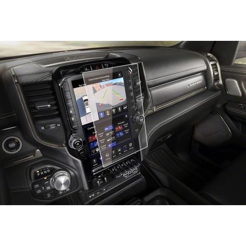  [아마존베스트]Kykr Premium Screen Protector Compatible with 2019 1500 2500 3500 Uconnect 12 Inch Dodge Ram - Anti Glare Scratch Fingerprint Navigation Protection Tempered Glass