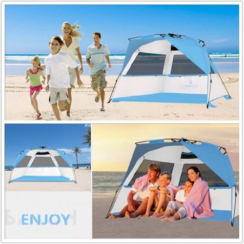  Brand: LIUFENGLONG Beach Tent Canopy Tent For Camping Fishing Hiking Picnicing Outdoor Ultralight Canopy Cabana Tents With Carry Bag UV Protection 2-3 Person Pop Up Beach Tent Portable Sun Shelter Au