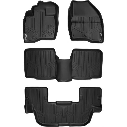  Brand: MAX LINER MAXLINER Floor Mats 3 Row Liner Set Black for 2017-2018 Ford Explorer Without 2nd Row Center Console