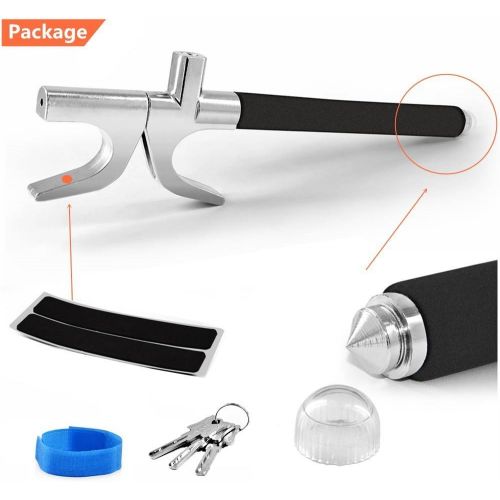  [아마존베스트]Car Lock, Car Steering Wheel Lock Universal Vehicle Truck Van SUV Auto Adjustable Anti-Theft Locking Heavy Duty Safety Hammer Self-defense Handy Tool With Emergency Hammer Window B