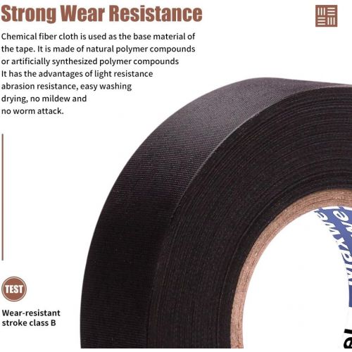  [아마존베스트]Maxwel Manufacturing Automotive Wiring Harness Cloth Tape - Maxwel VERSAF51217 Chemical Fiber Cloth High Temp Wire Harness Wrapping Tape for Auto Electrical Wrap, Protection, Insulation 19MM × 25M Pack