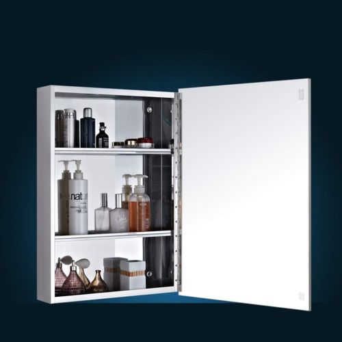  Brand: Medicine Cabinets Bathroom Mirror Cabinet with Door Stainless Steel Mirror Cabinets Wall Mounted Mirror Cabinet Bedroom Vanity Mirror Cabinet, Double Door Way (Color : Brown, Size : 507013cm)