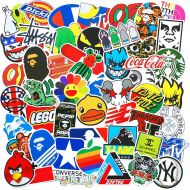 [아마존베스트]Mozoltov 100 Pcs Fashion Brand Stickers for Laptop Stickers Motorcycle Bicycle Skateboard Luggage Decal Graffiti Patches Stickers for [No-Duplicate Sticker Pack]