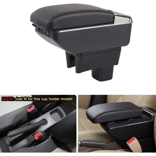  Brand: MyGone MyGone Center Console Armrest Box for 2005-2019 Suzuki Swift, Car Interior Accessories Leather Arm Rest Organizer with LED Lights 7 USB Ports Adjustable Cup Holder Removable Ashtra