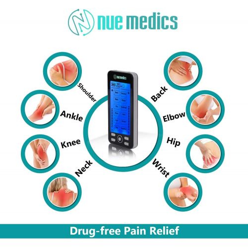  [아마존 핫딜] [아마존핫딜]NueMedics Tens Unit Machine Pulse Massager 24 Massage Modes Rechargeable Muscle Stimulator Device with 6 Large Pads for Pain Relief, Body Building Neck Back Pain Relief