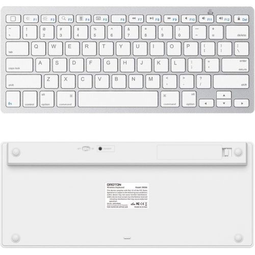  [아마존베스트]OMOTON Ultra-Slim Bluetooth Keyboard Compatible with 2018 iPad Pro 11/12.9, New iPad 9.7 Inch, iPad Air, iPad Mini, iPhone and Other Bluetooth Enabled Devices, White