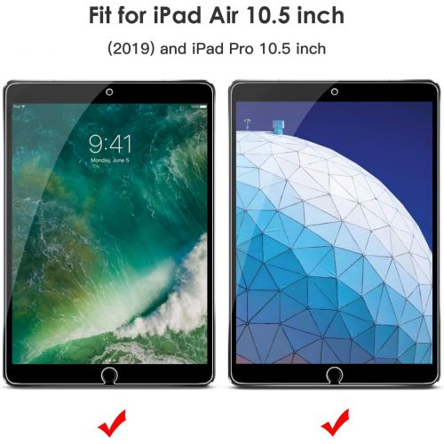  [아마존베스트]OMOTON Screen Protector for iPad Air 3 10.5 inch 2019 / iPad Pro 10.5 inch - Tempered Glass/Apple Pencil Compatible/Scratch Resistant