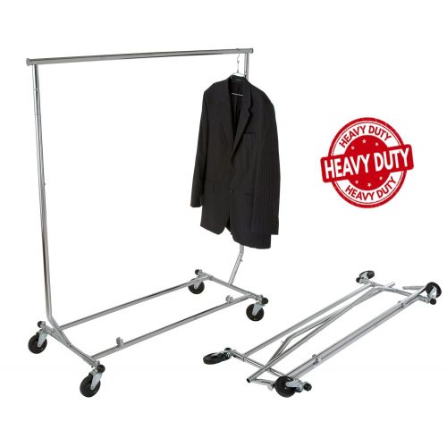  Brand: Only Hangers Only Hangers GR100 - Heavy Duty True Commercial Grade Rolling Rack Designed with SolidOne Piece Top Rail