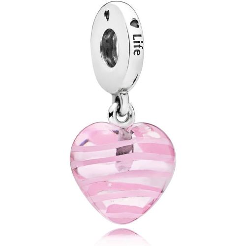  Brand: Pandora Pandora Charm 797069 Pink Ribbon Heart Glass