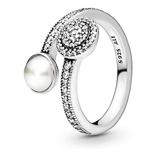  Brand: Pandora PANDORA 191044CZ Sterling Silver Ring with Cubic Zirconia, Silver, Silver