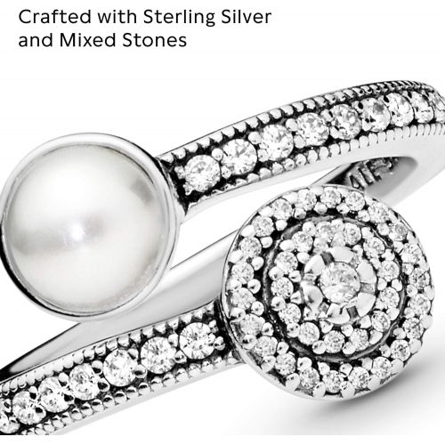  Brand: Pandora PANDORA 191044CZ Sterling Silver Ring with Cubic Zirconia, Silver, Silver