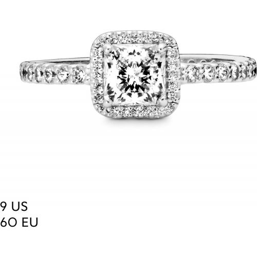  Brand: Pandora Pandora Womens Ring 925 Silver with timeless elegance - 190947CZ Zirconia White L- L 1/2