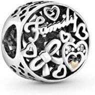 Brand: Pandora Pandora 796267CZ Family Charm Sterling Silver Gold Cubic Zirconia