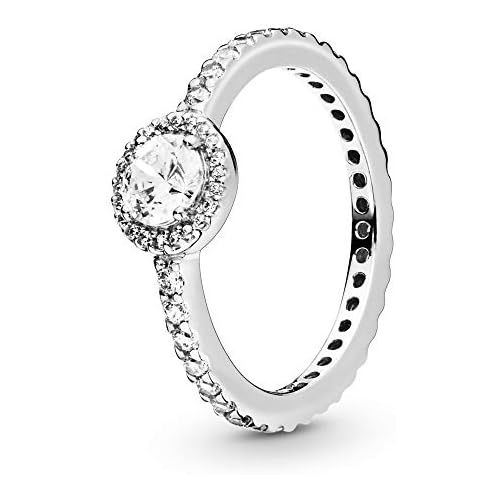  Brand: Pandora Pandora 190946CZ Womens Ring Classic Elegance 925 Silver Zirconia White, Silver, Silver
