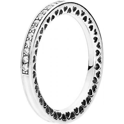  Brand: Pandora Pandora Womens Ring Bright Hearts 191011CZ, Silver