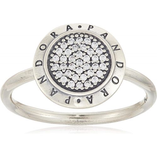  Brand: Pandora Pandora Pearl Cubic Zirconia Silver Ring - Size R.5 190912CZ-60