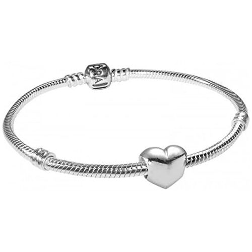  Brand: Pandora Pandora Bracelet with Heart Charm of 17cm - 590702HV-17+790137