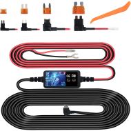 [아마존베스트]Dash Cam Hardwire Kit, Mini USB Hard Wire Kit Fuse for Dashcam, Plozoe 12V-30V to 5V Car Dash Camera Charger Power Cord, Gift 4 Fuse Tap Cable and Installation Tool（11.5ft）