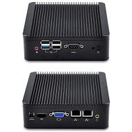 Qotom 2.41 GHz Quad Core CPU Fanless Computer 500GB HDD 8GB Ram Celeron J1900 VGA 2 Ethernet Port