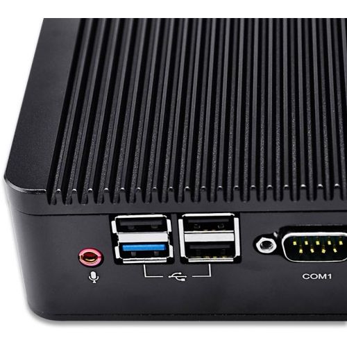  Qotom 2.41 GHz Quad Core CPU Fanless Computer 500GB HDD 8GB Ram Celeron J1900 VGA 2 Ethernet Port