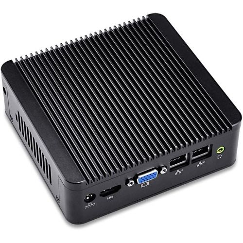  Qotom 2.41 GHz Quad Core CPU Fanless Computer 500GB HDD 8GB Ram Celeron J1900 VGA 2 Ethernet Port