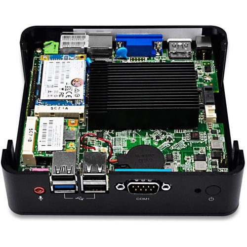  Qotom 2.41 GHz Quad Core CPU Fanless Computer 500GB HDD 8GB Ram Celeron J1900 VGA 2 Ethernet Port