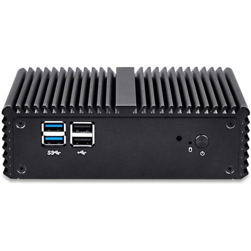  Qotom-Q150P-S08 Computer Fanless Quad Core Intel Celeron J3160 AES-NI Mini PC Desktop (8G RAM + 256G SSD + 300M WiFi)