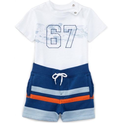  RALPH LAUREN Ralph Lauren Baby Boys Graphic T-Shirt & Striped Shorts Set